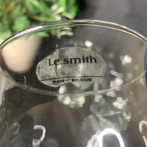Set of 4 HARD TO FIND RARE L. E. Smith crystal glasses made in Belgium - Picture 8 of 9